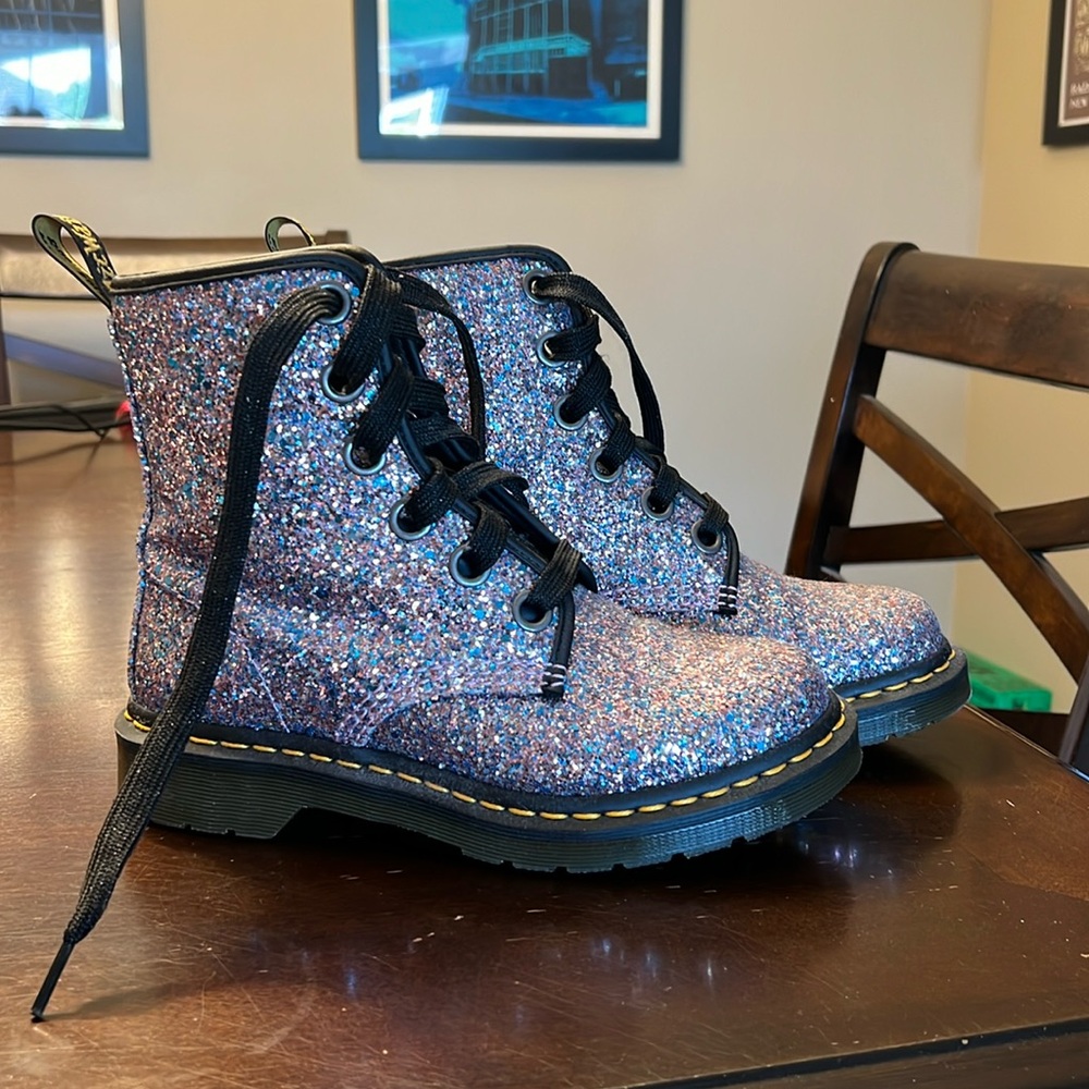 Dr Marten’s 1460 Farrah Chunky Glitter Lace Up Boots